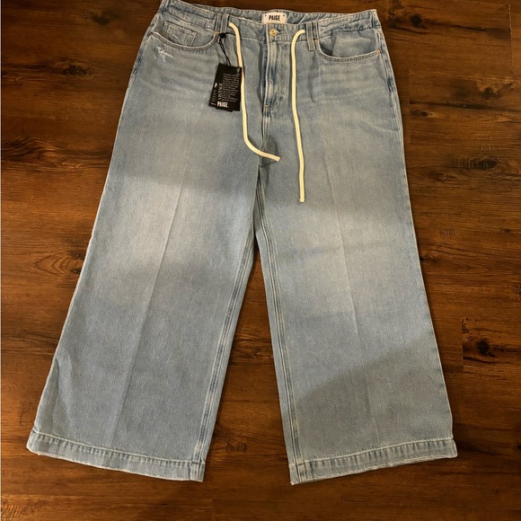 PAIGE Denim - NWT PAIGE Zoey Ankle Wide Leg Highrise Coastline Women's size 34